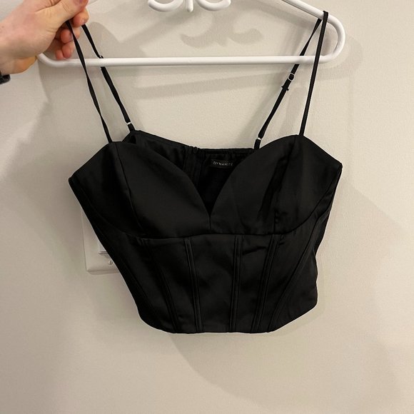dynamite black corset crop top - Picture 1 of 3